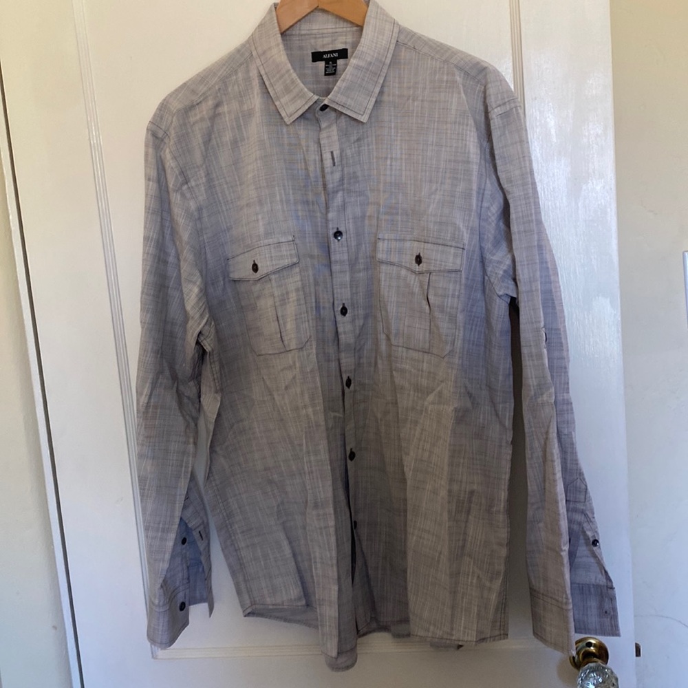 Grey Weave Check Shirt